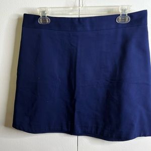 Blue Mini skirt with gold zipper
